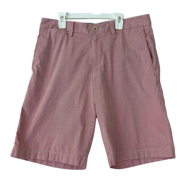 Banana Republic Other - Banana Republic seasucker white and pink striped cotton shorts country club 32